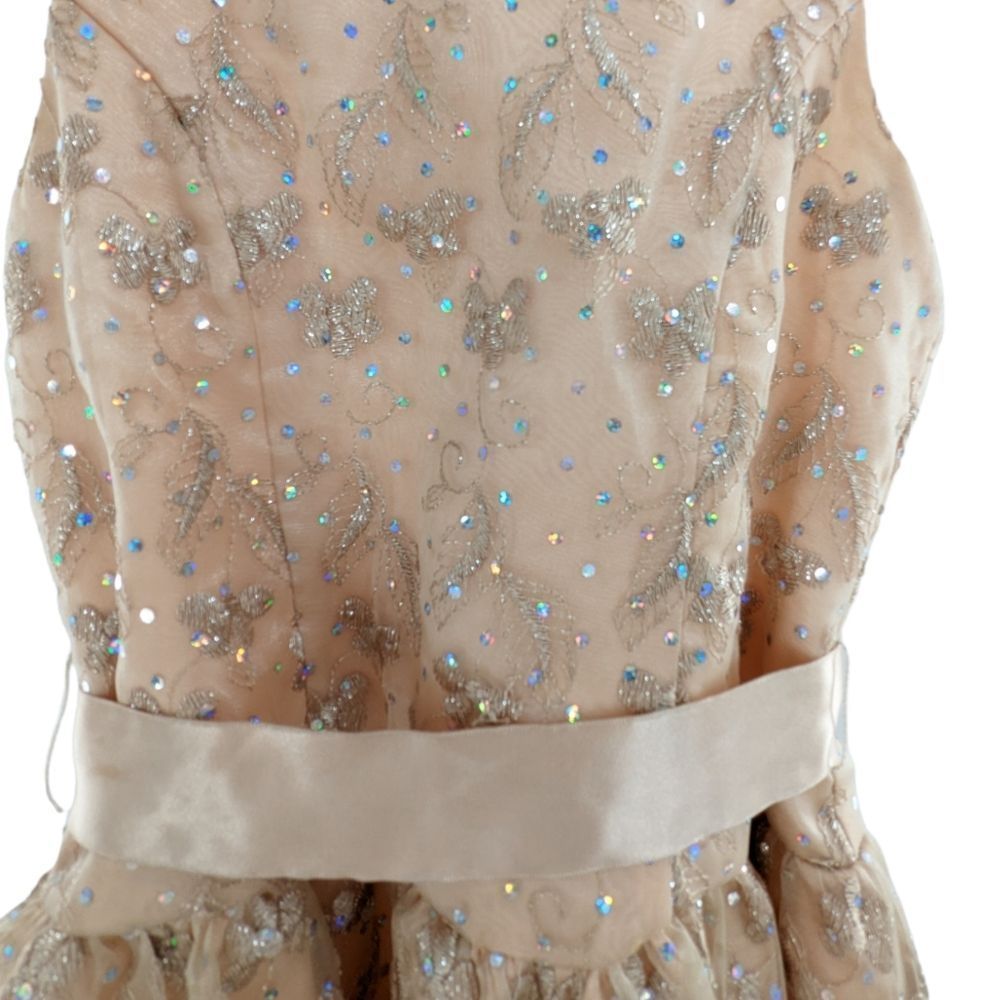 Jessica McClintock creamy pink formal dress w/ sparkle size 6